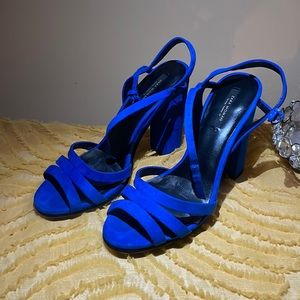 Zara blue suede heels size 39